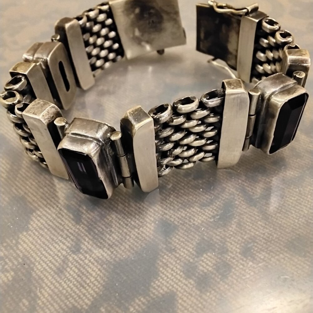 Vintage Heavy Sterling Silver Bracelet